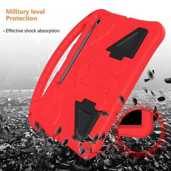 EIDERWOOD Samsung Galaxy Tab S10 FE+ (Plus) Anti-Drop Tablet Cover m. Håndtag og Stå Funktion - Rød