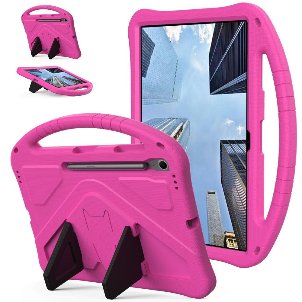 EIDERWOOD Samsung Galaxy Tab S10 FE+ (Plus) Anti-Drop Tablet Cover m. Håndtag og Stå Funktion - Lyserød
