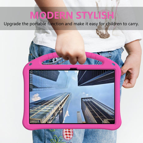 EIDERWOOD Samsung Galaxy Tab S10 FE+ (Plus) Anti-Drop Tablet Cover m. Håndtag og Stå Funktion - Lyserød