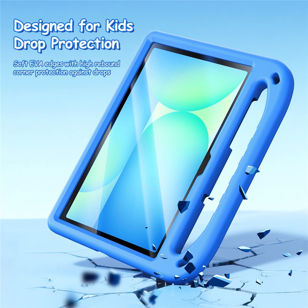 DUX DUCIS Samsung Galaxy Tab S10 Lite / S10 FE / S9 FE / S9 / S8 / S7 Børnecover m. Ståfunktion & Stylus Pen-Holder - Blå