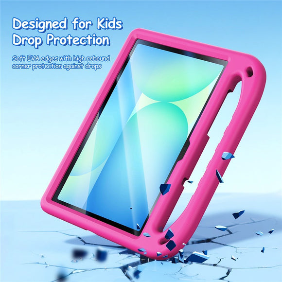 DUX DUCIS Samsung Galaxy Tab S10 Lite / S10 FE / S9 FE / S9 / S8 / S7 Børnecover m. Ståfunktion & Stylus Pen-Holder - Pink