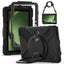 Samsung Galaxy Tab Active5 Pro / Active4 Pro EIDERWOOD Hybrid Plast Børne Cover m. Kickstand & Strop - Sort