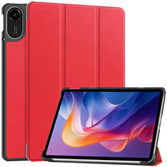 Xiaomi Redmi Pad 2 EIDERWOOD Kunstlæder Flip Cover - Rød