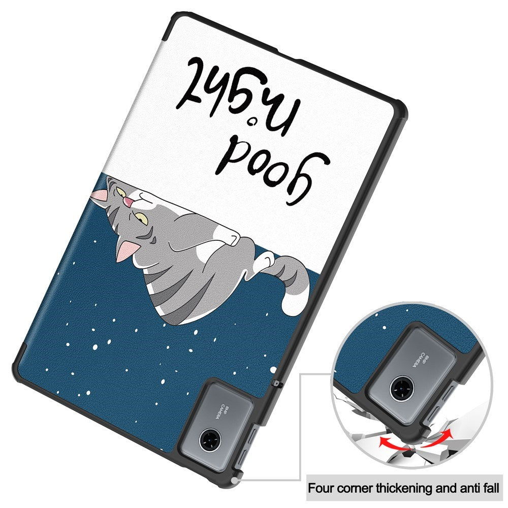 Lenovo Idea Tab 11 EIDERWOOD Kunstlæder Flip Cover m. Motiv - Sovende Kat