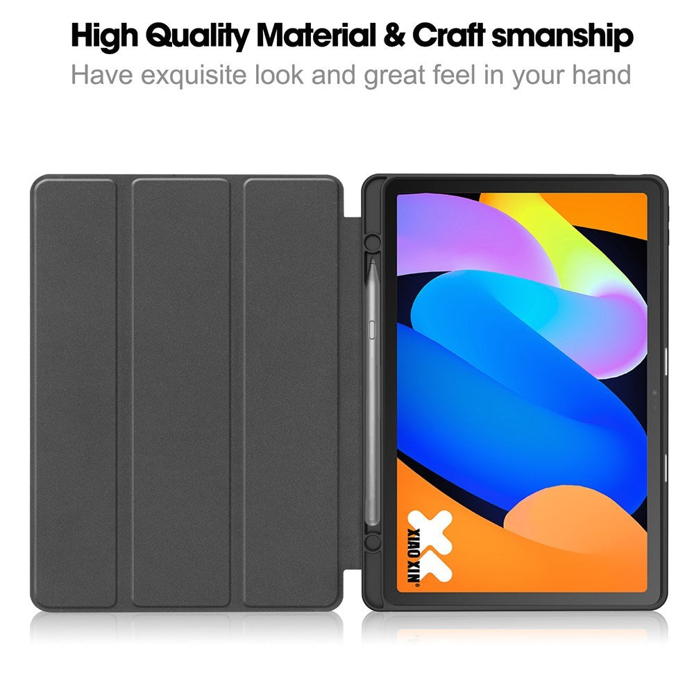 Lenovo Idea Tab 11 EIDERWOOD Kunstlæder Flip Cover m. Penholder - Sort