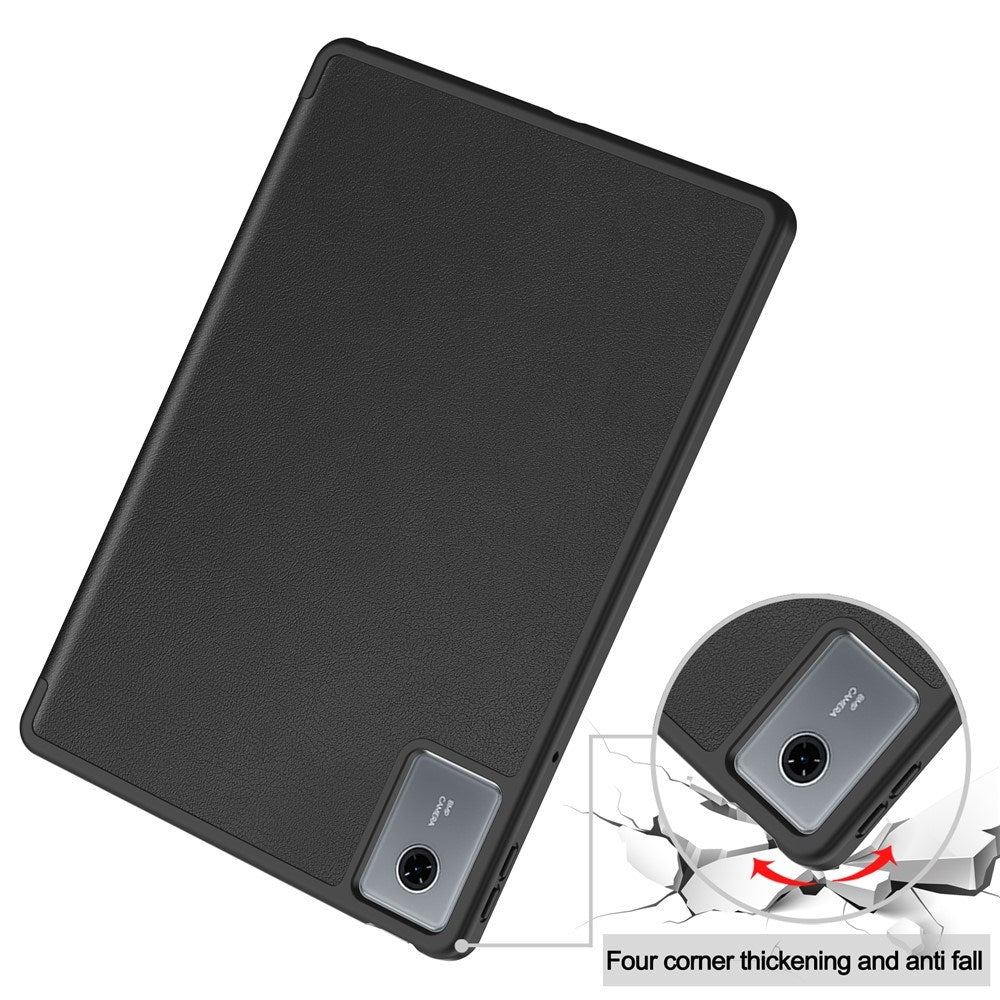 Lenovo Idea Tab 11 EIDERWOOD Kunstlæder Flip Cover m. Penholder - Sort