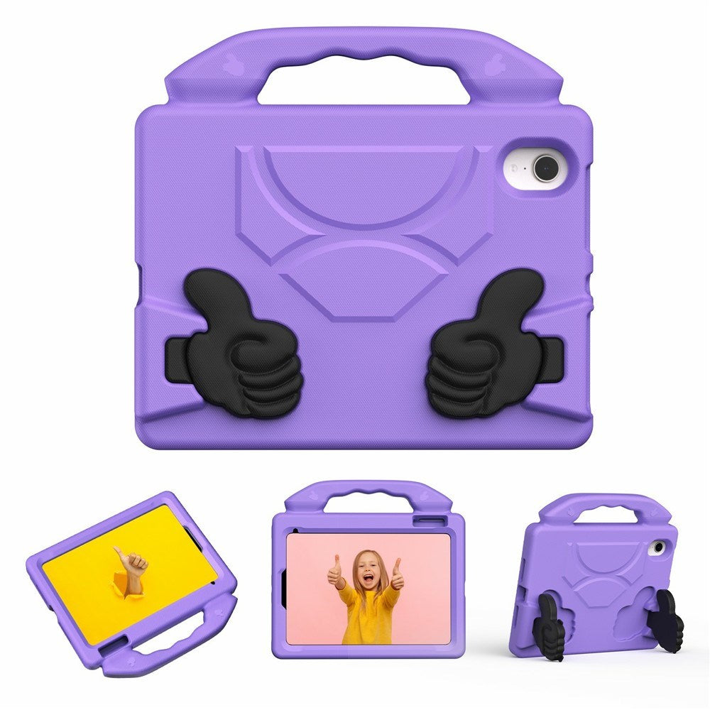 EIDERWOOD iPad Mini (2024 / 2021) Børne Cover m. Thumb Kickstand - Lilla