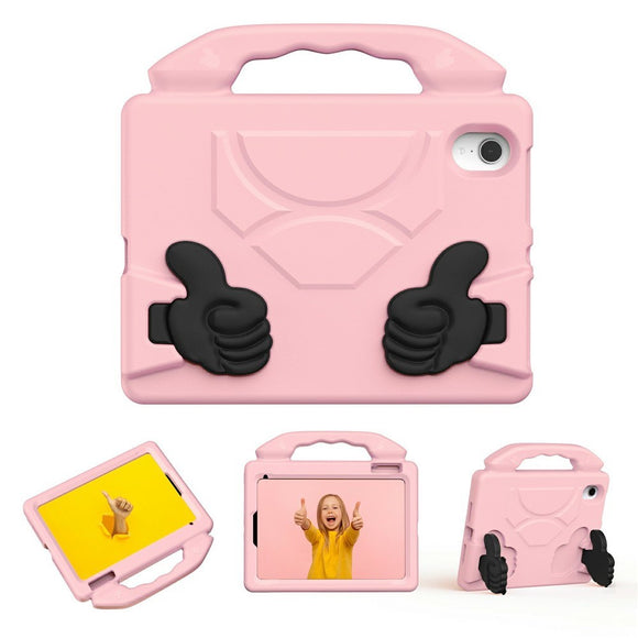 EIDERWOOD iPad Mini (2024 / 2021) Børne Cover m. Thumb Kickstand - Lyserød