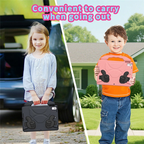 EIDERWOOD iPad 10.2" (2021 / 2020 / 2019) / Air (2019) Børne Cover m. Thumb Kickstand - Sort