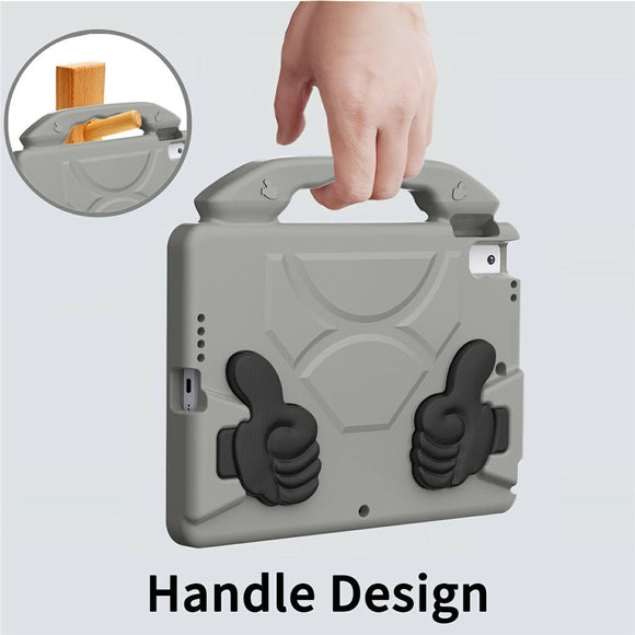 EIDERWOOD iPad 10.2" (2021 / 2020 / 2019) / Air (2019) Børne Cover m. Thumb Kickstand - Grå