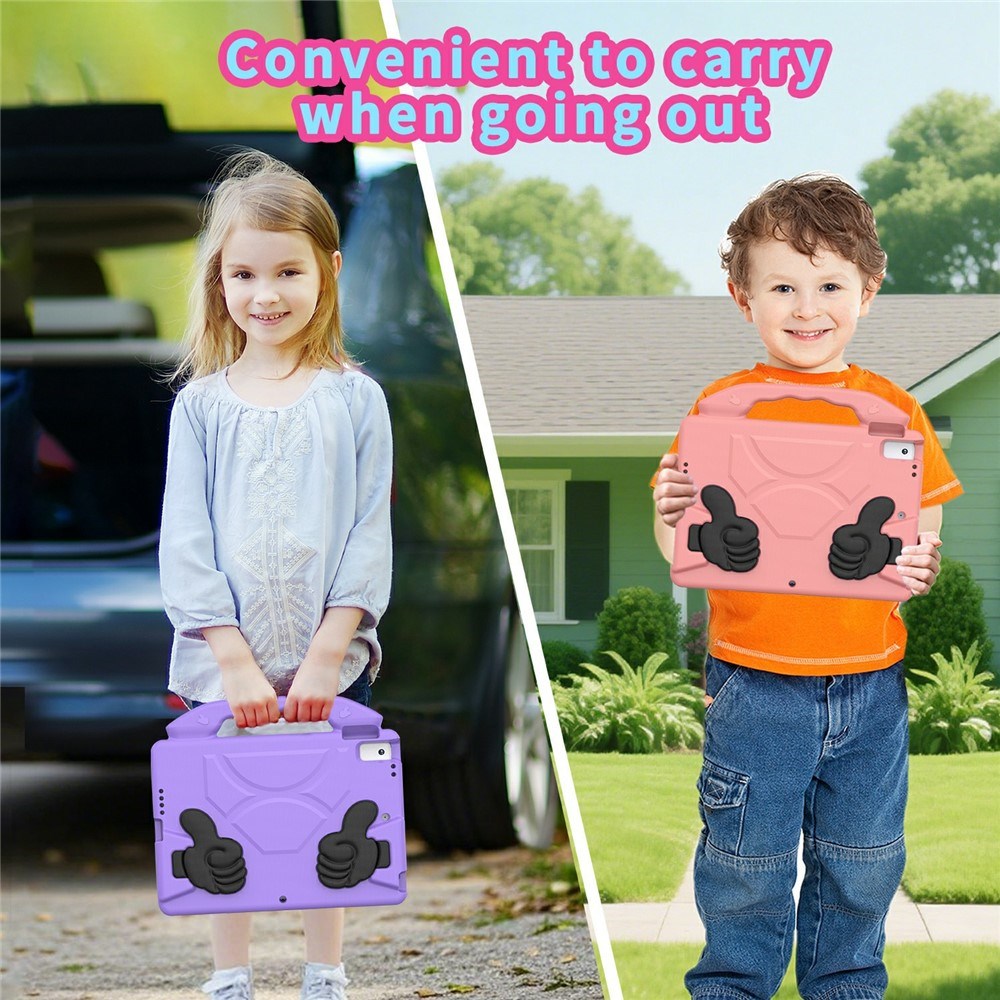EIDERWOOD iPad 10.2" (2021 / 2020 / 2019) / Air (2019) Børne Cover m. Thumb Kickstand - Lilla