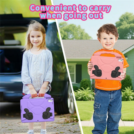 EIDERWOOD iPad 10.2" (2021 / 2020 / 2019) / Air (2019) Børne Cover m. Thumb Kickstand - Lilla