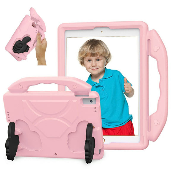 EIDERWOOD iPad 10.2" (2021 / 2020 / 2019) / Air (2019) Børne Cover m. Thumb Kickstand - Lyserød