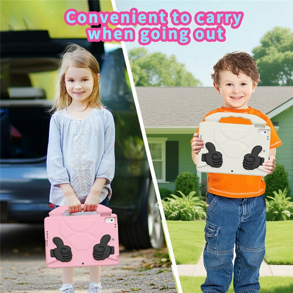 EIDERWOOD iPad 10.2" (2021 / 2020 / 2019) / Air (2019) Børne Cover m. Thumb Kickstand - Lyserød
