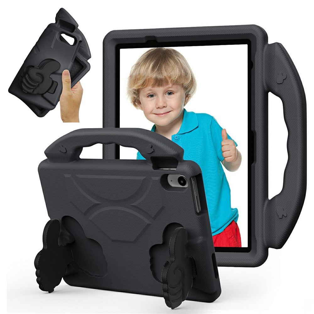 EIDERWOOD iPad Air 11" (2026 / 2025 / 2024) Børne Cover m. Thumb Kickstand - Sort