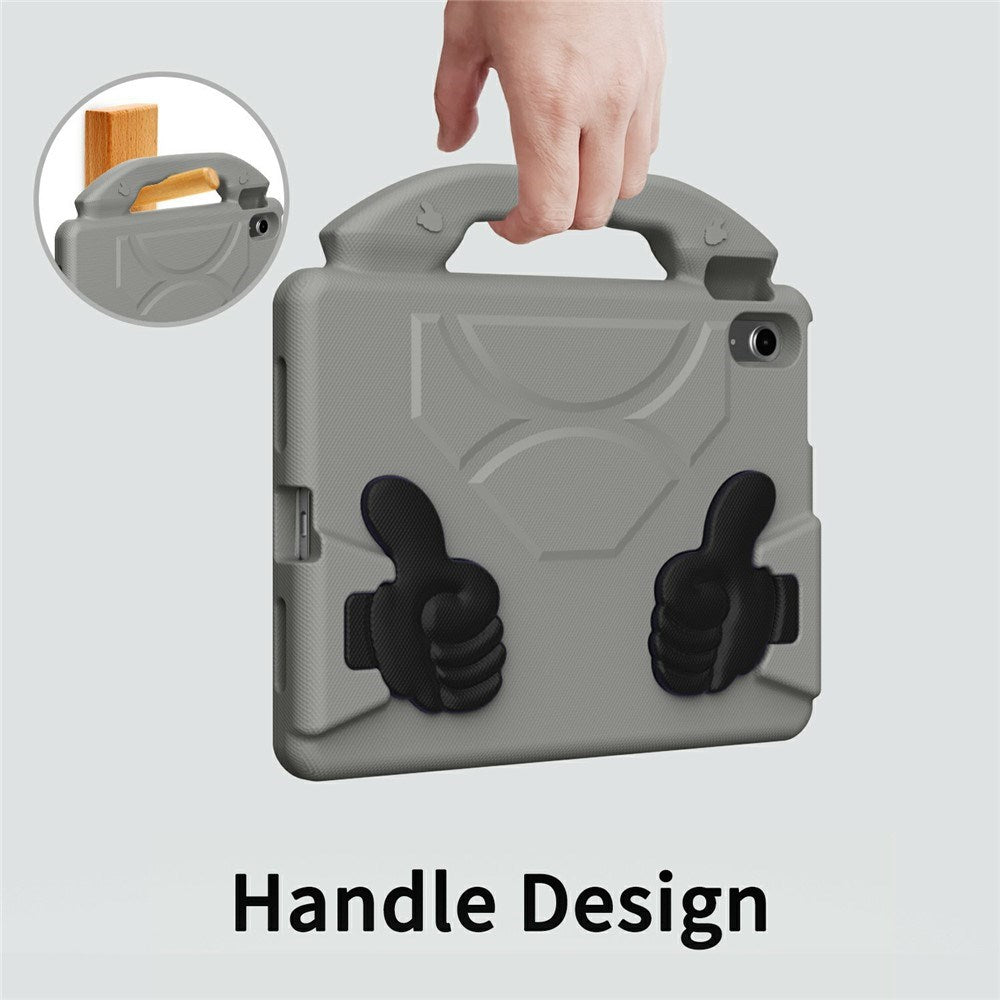 EIDERWOOD iPad Air 11" (2026 / 2025 / 2024) Børne Cover m. Thumb Kickstand - Grå