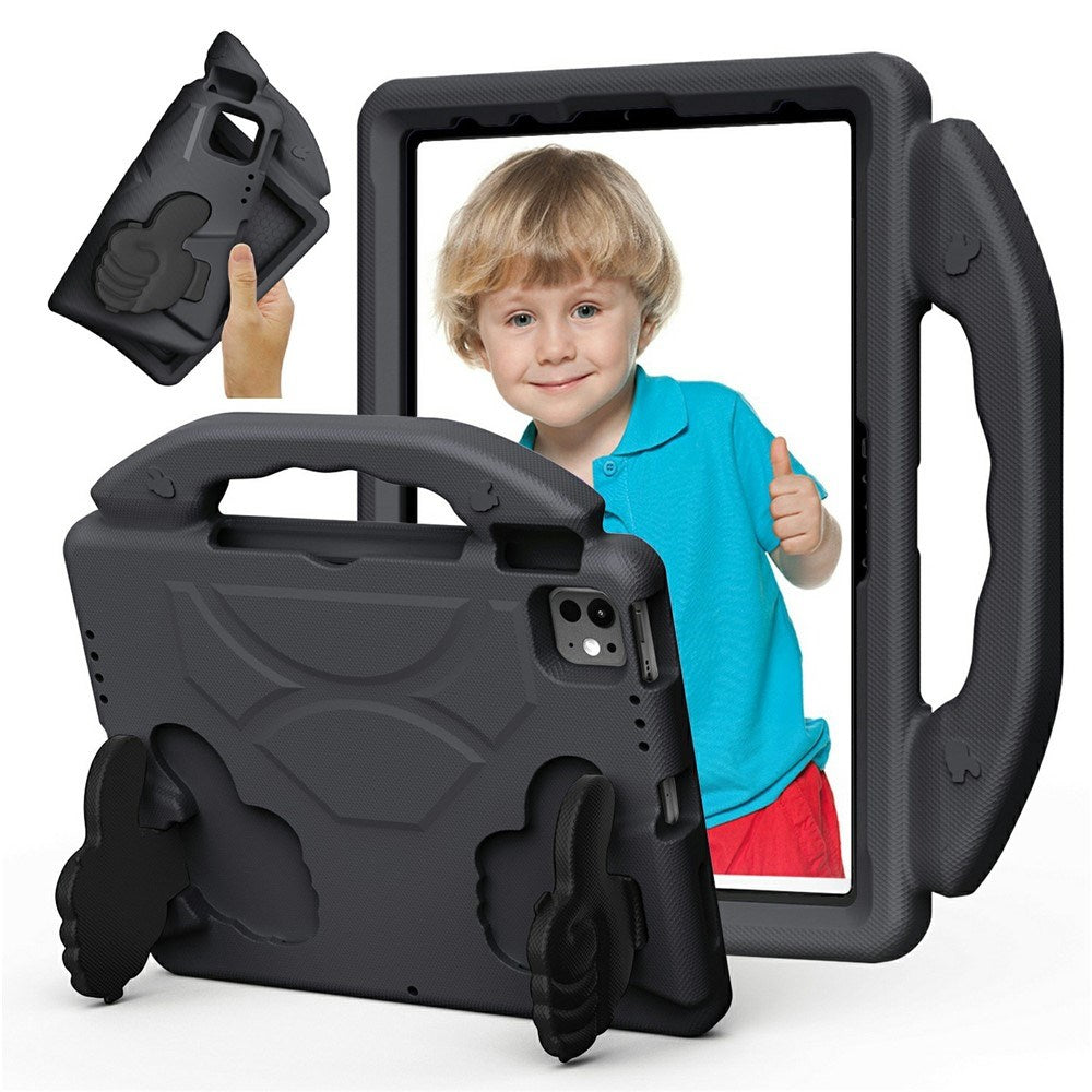 EIDERWOOD iPad Pro 11" (2025 - 2018) / Air (2022 / 2020) Børne Cover m. Thumb Kickstand - Sort