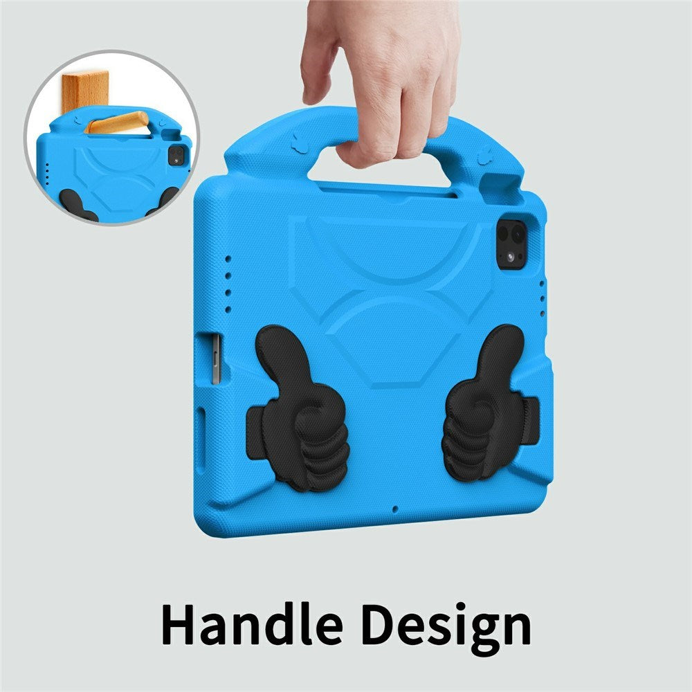 EIDERWOOD iPad Pro 11" (2025 - 2018) / Air (2022 / 2020) Børne Cover m. Thumb Kickstand - Blå