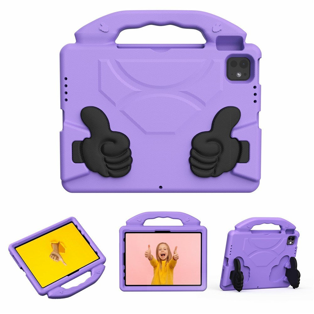 EIDERWOOD iPad Pro 11" (2025 - 2018) / Air (2022 / 2020) Børne Cover m. Thumb Kickstand - Lilla