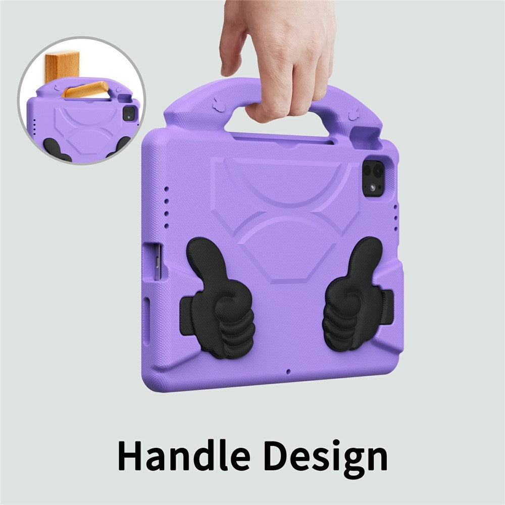 EIDERWOOD iPad Pro 11" (2025 - 2018) / Air (2022 / 2020) Børne Cover m. Thumb Kickstand - Lilla