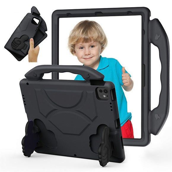 EIDERWOOD iPad Pro 12.9" (2022-2018) / Air 13" (2026-2024) / Pro 13" (2025-2024) Børne Cover m. Thumb Kickstand - Sort
