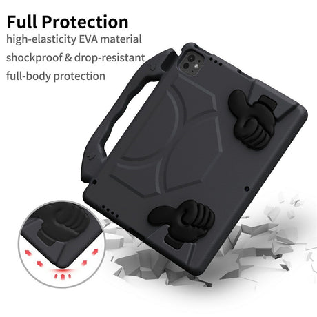 EIDERWOOD iPad Pro 12.9" (2022-2018) / Air 13" (2026-2024) / Pro 13" (2025-2024) Børne Cover m. Thumb Kickstand - Sort