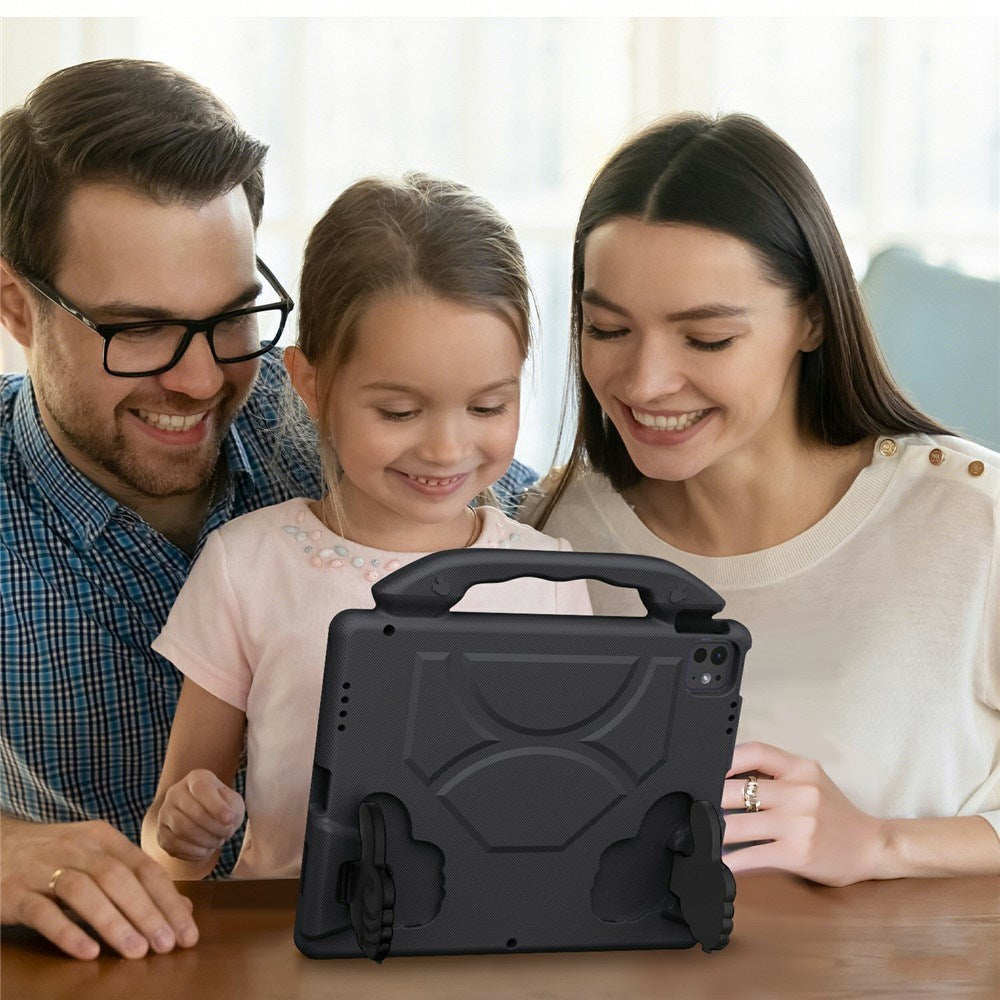 EIDERWOOD iPad Pro 12.9" (2022-2018) / Air 13" (2026-2024) / Pro 13" (2025-2024) Børne Cover m. Thumb Kickstand - Sort