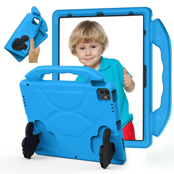 EIDERWOOD iPad Pro 12.9" (2022-2018) / Air 13" (2026-2024) / Pro 13" (2025-2024) Børne Cover m. Thumb Kickstand - Blå
