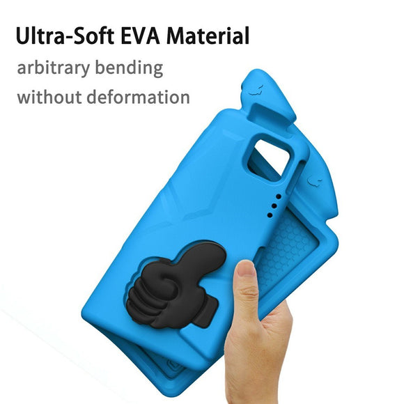 EIDERWOOD iPad Pro 12.9" (2022-2018) / Air 13" (2026-2024) / Pro 13" (2025-2024) Børne Cover m. Thumb Kickstand - Blå