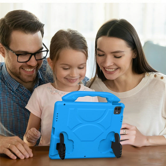 EIDERWOOD iPad Pro 12.9" (2022-2018) / Air 13" (2026-2024) / Pro 13" (2025-2024) Børne Cover m. Thumb Kickstand - Blå
