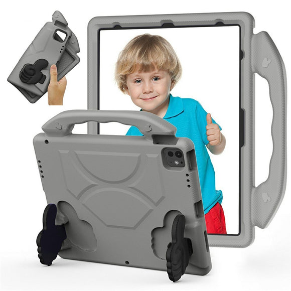 EIDERWOOD iPad Pro 12.9" (2022-2018) / Air 13" (2026-2024) / Pro 13" (2025-2024) Børne Cover m. Thumb Kickstand - Grå
