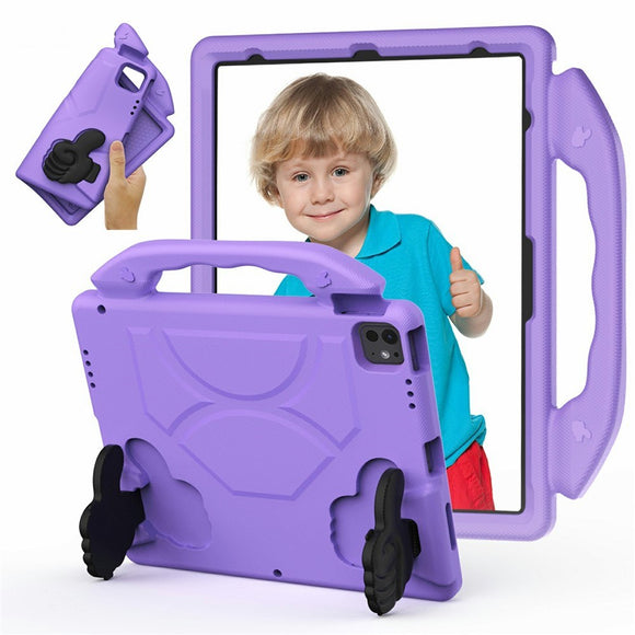 EIDERWOOD iPad Pro 12.9" (2022-2018) / Air 13" (2026-2024) / Pro 13" (2025-2024) Børne Cover m. Thumb Kickstand - Lilla