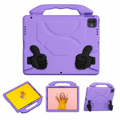 EIDERWOOD iPad Pro 12.9" (2022-2018) / Air 13" (2026-2024) / Pro 13" (2025-2024) Børne Cover m. Thumb Kickstand - Lilla