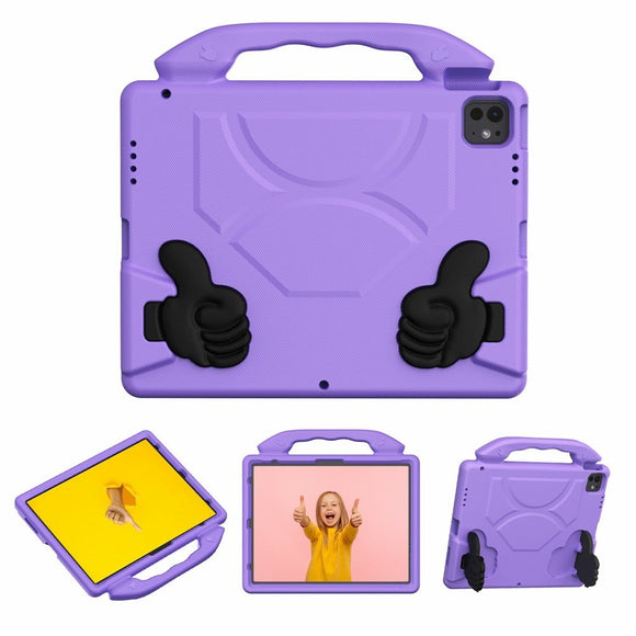 EIDERWOOD iPad Pro 12.9" (2022-2018) / Air 13" (2026-2024) / Pro 13" (2025-2024) Børne Cover m. Thumb Kickstand - Lilla