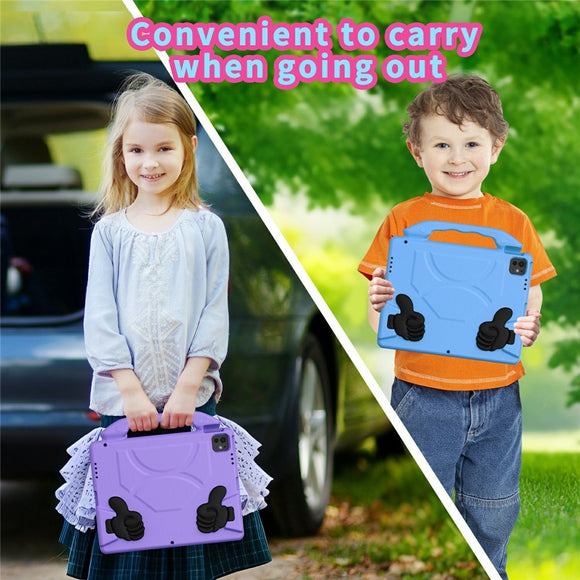 EIDERWOOD iPad Pro 12.9" (2022-2018) / Air 13" (2026-2024) / Pro 13" (2025-2024) Børne Cover m. Thumb Kickstand - Lilla