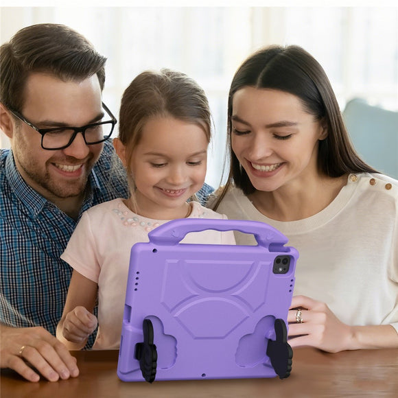 EIDERWOOD iPad Pro 12.9" (2022-2018) / Air 13" (2026-2024) / Pro 13" (2025-2024) Børne Cover m. Thumb Kickstand - Lilla