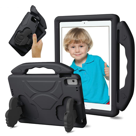 EIDERWOOD iPad 9.7" (2018 / 2017) / Air 2 / Air Børne Cover m. Thumb Kickstand - Sort