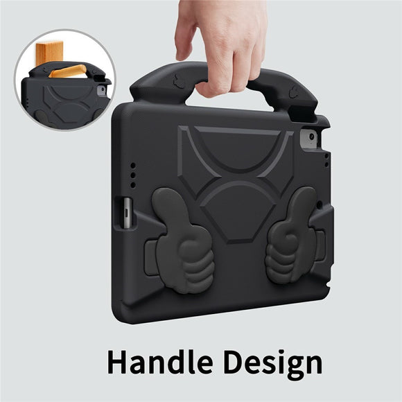 EIDERWOOD iPad 9.7" (2018 / 2017) / Air 2 / Air Børne Cover m. Thumb Kickstand - Sort