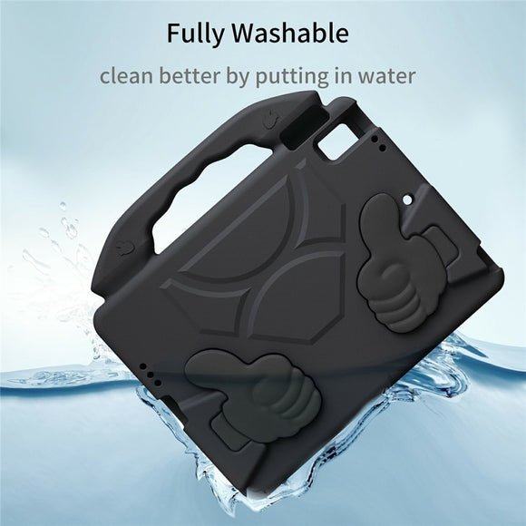 EIDERWOOD iPad 9.7" (2018 / 2017) / Air 2 / Air Børne Cover m. Thumb Kickstand - Sort