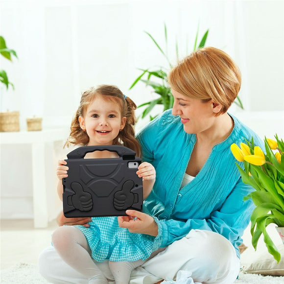 EIDERWOOD iPad 9.7" (2018 / 2017) / Air 2 / Air Børne Cover m. Thumb Kickstand - Sort