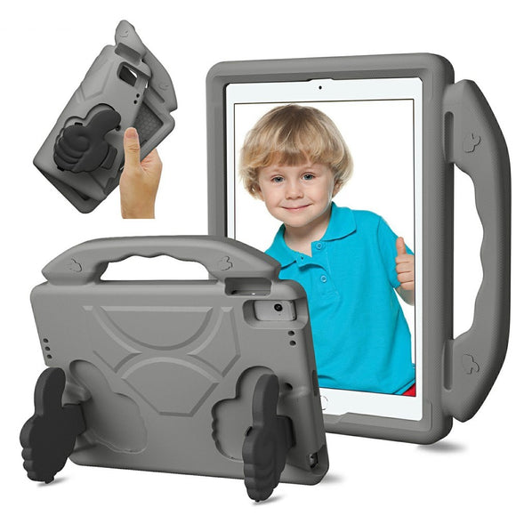 EIDERWOOD iPad 9.7" (2018 / 2017) / Air 2 / Air Børne Cover m. Thumb Kickstand - Grå