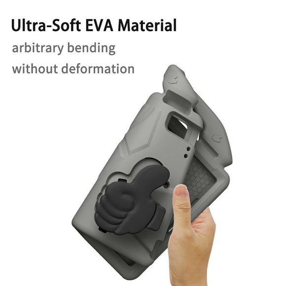 EIDERWOOD iPad 9.7" (2018 / 2017) / Air 2 / Air Børne Cover m. Thumb Kickstand - Grå