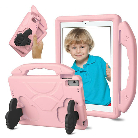 EIDERWOOD iPad 9.7" (2018 / 2017) / Air 2 / Air Børne Cover m. Thumb Kickstand - Lyserød
