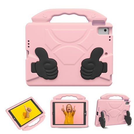 EIDERWOOD iPad 9.7" (2018 / 2017) / Air 2 / Air Børne Cover m. Thumb Kickstand - Lyserød