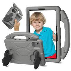 EIDERWOOD Xiaomi Redmi Pad 2 / SE / 6 / 5 / Lenovo Tab M11 / Samsung Galaxy Tab S10 FE / S9 FE / S9 / S8 / S7 Børne Cover m. Thumb Kickstand - Grå