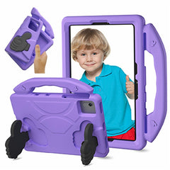 EIDERWOOD Xiaomi Redmi Pad 2 / SE / 6 / 5 / Lenovo Tab M11 / Samsung Galaxy Tab S10 FE / S9 FE / S9 / S8 / S7 Børne Cover m. Thumb Kickstand - Lilla