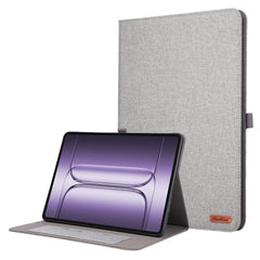 OnePlus Pad 3 Kunstlæder Flip Cover m. Kortholder & Ståfunktion - Grå