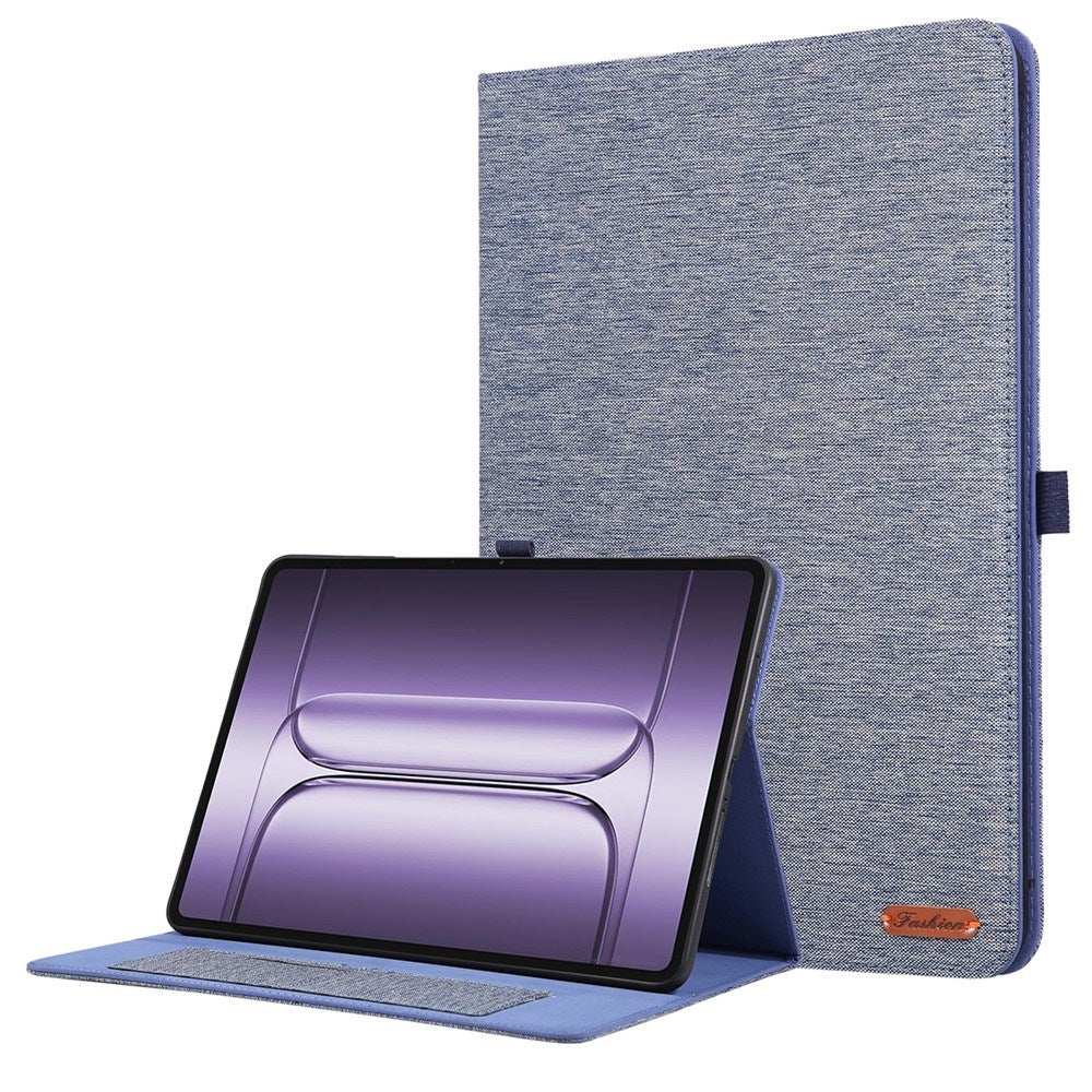 OnePlus Pad 3 Kunstlæder Flip Cover m. Kortholder & Ståfunktion - Blå