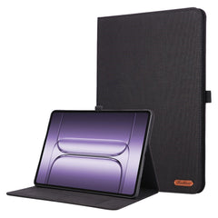 OnePlus Pad 3 Kunstlæder Flip Cover m. Kortholder & Ståfunktion - Sort