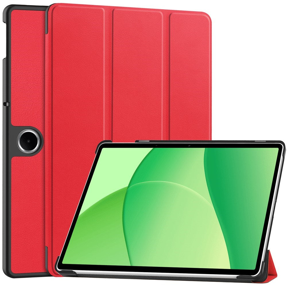 OnePlus Pad Lite EIDERWOOD Kunstlæder Flip Cover m. Ståfunktion - Rød
